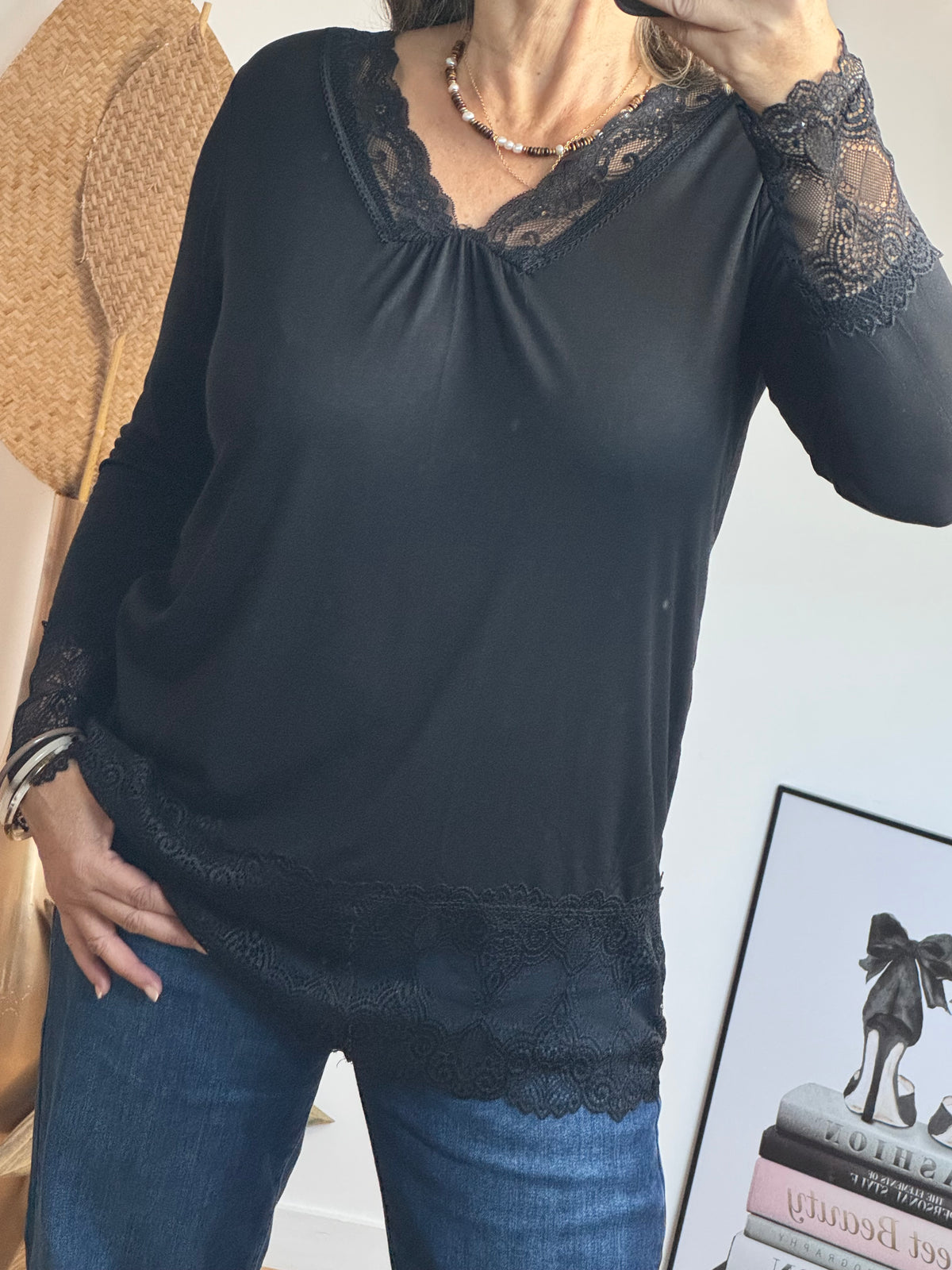 Top dentelle noir
