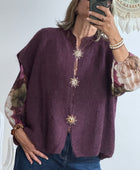 Gilet mohair lie de vin
