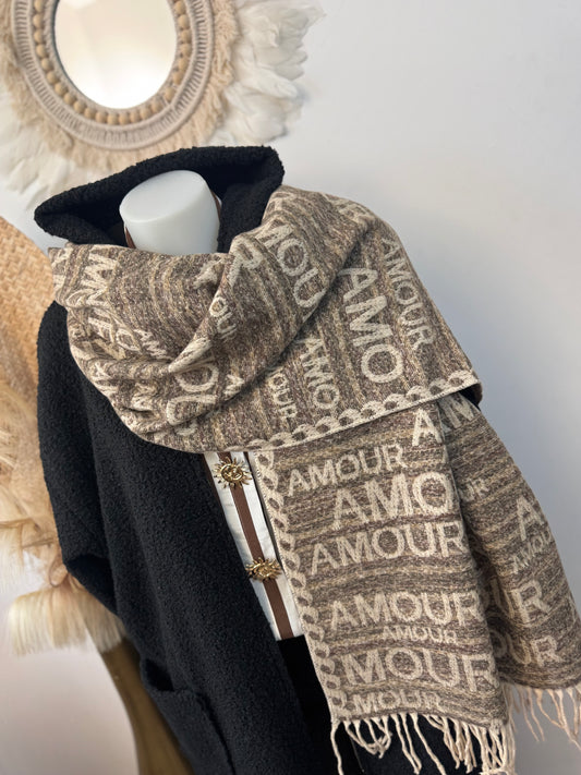 Écharpe cashmere amour