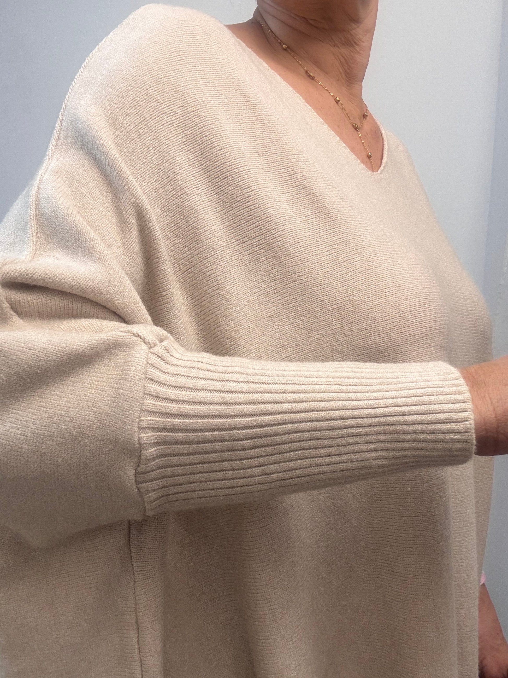 Pull oversize copine beige TU 40/54