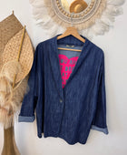 Veste blazer jean oversize