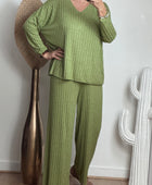 Ensemble cocooning vert pistache