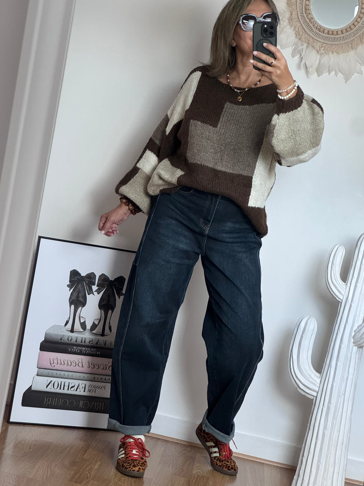 Jean ballon bleu denim