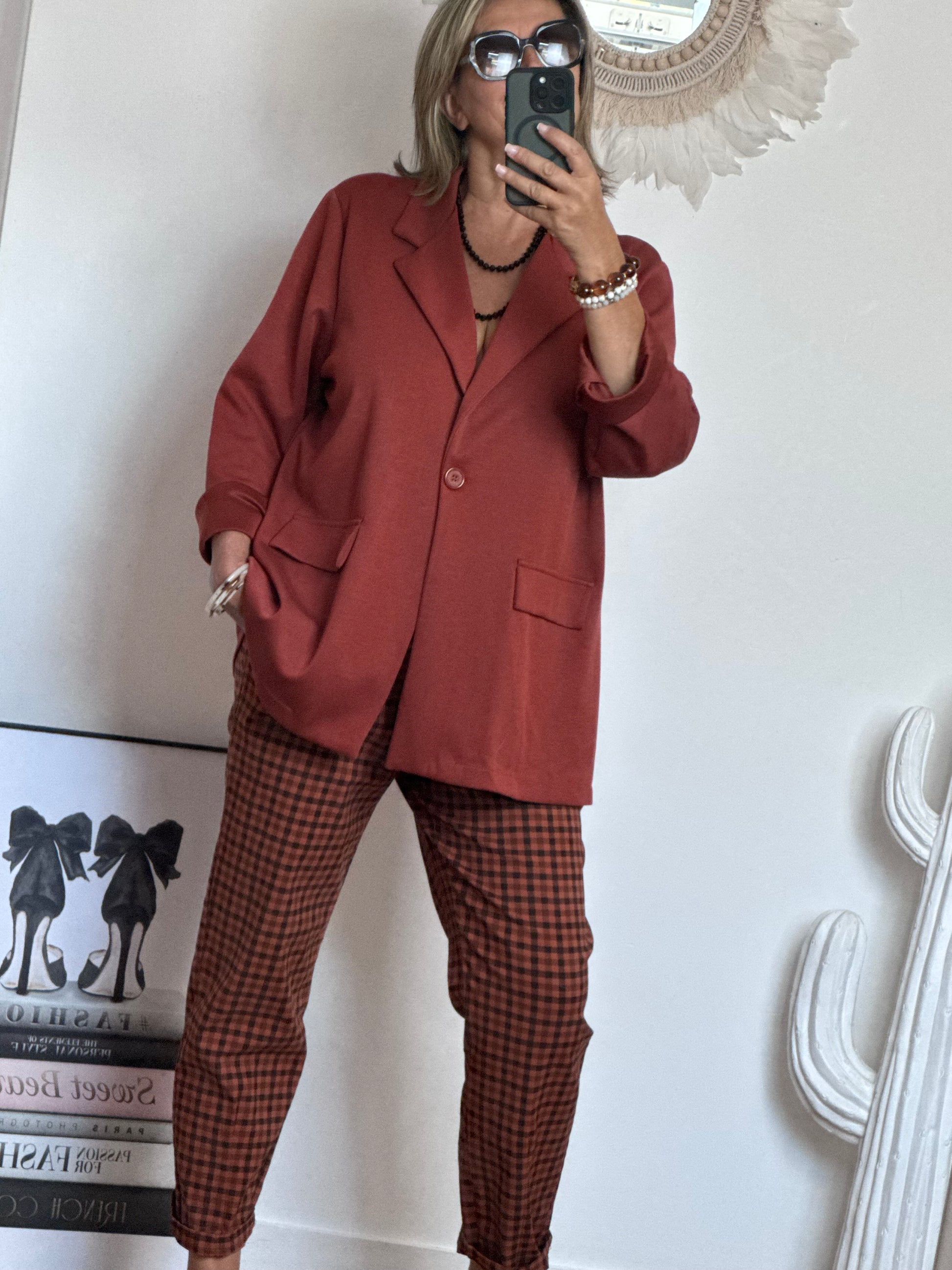Veste blazer casuel terracotta TU 40/48