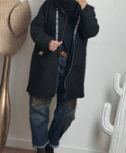 Manteau moumoute noir