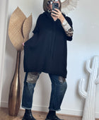 Pull oversize noir