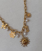 Collier Multi-Breloques Soleil Éclatant Bohème & Lumineux