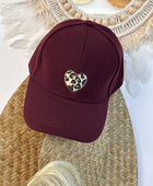 Casquette love lie de vin