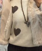 Blouson fausse fourrure beige