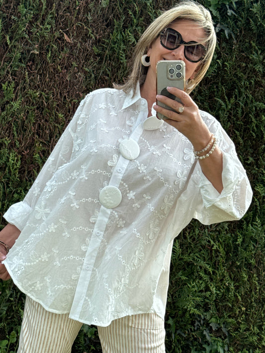 Chemise Nina broderie blanche