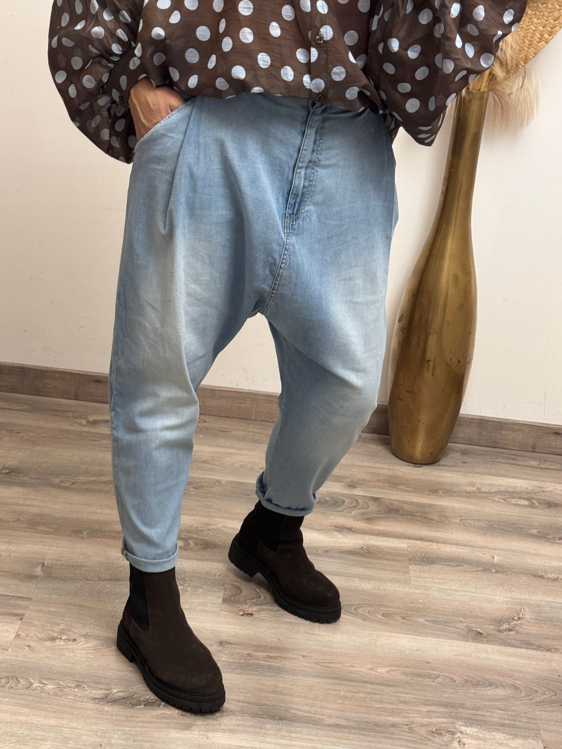 Jeans saroual bleu