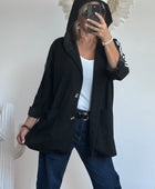 Veste casuel noir jolie forme