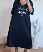 Robe teeshirt noire jolie forme