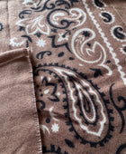 Écharpe imprimée cachemire beige