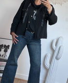 Jean flare denim bleu