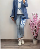 Veste blazer jean bleu clair TU 38/44