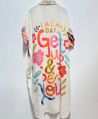 Robe chemise multicolore