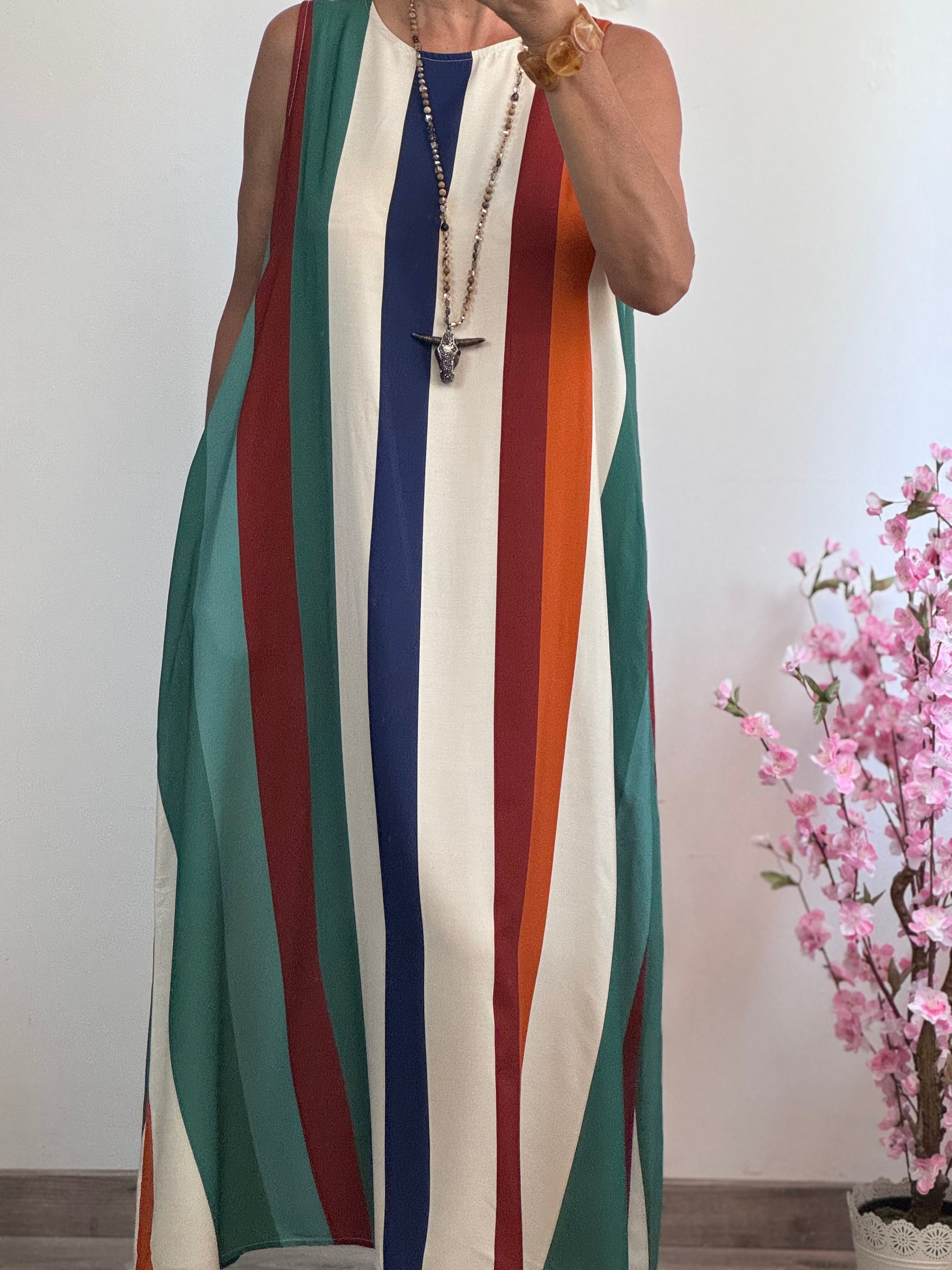 Robe longue Clara multicolore