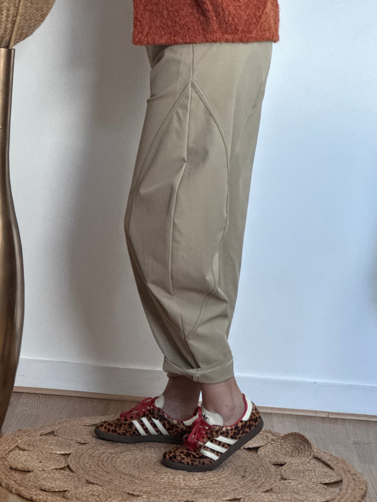 Pantalon balloon beige