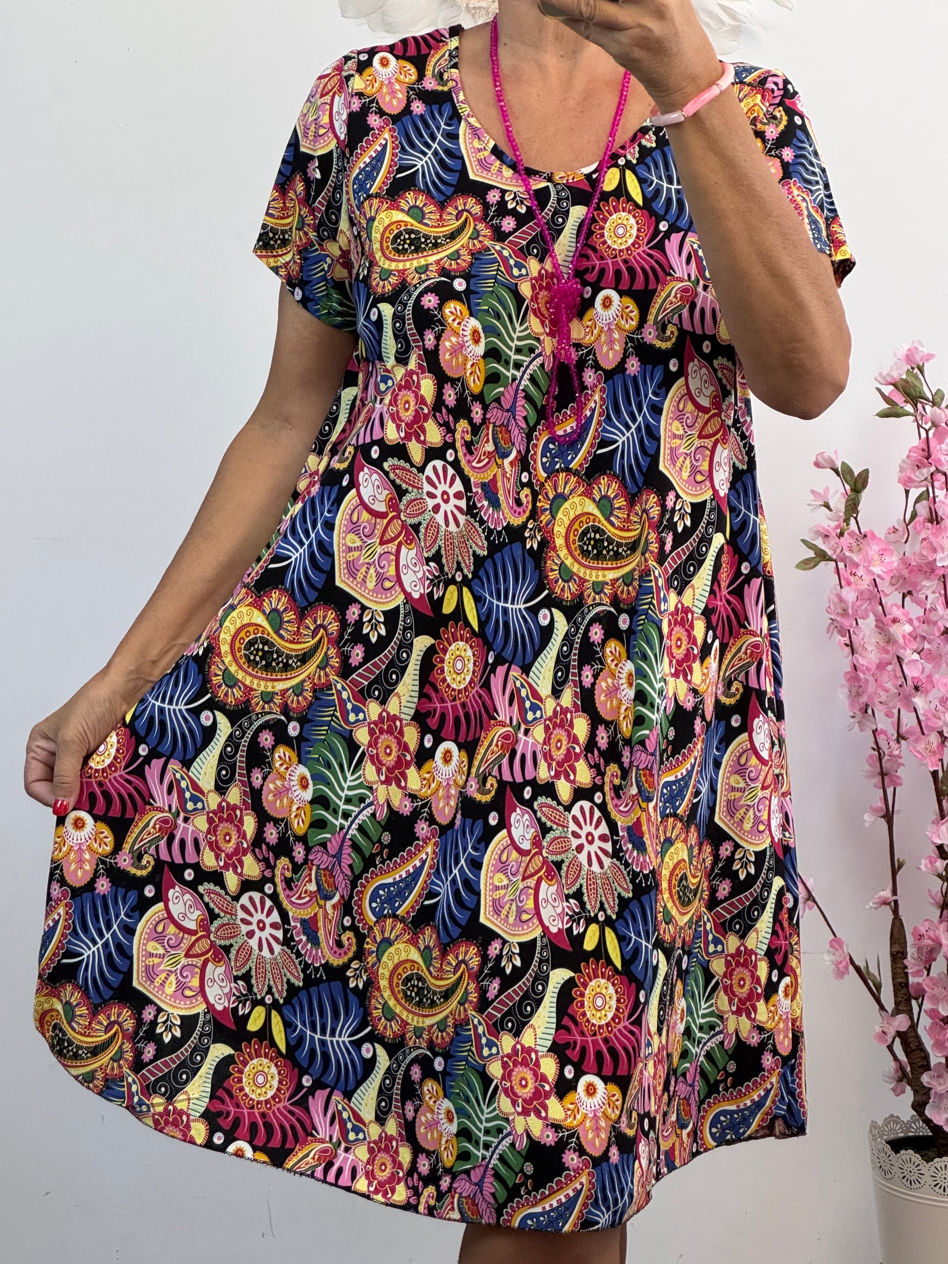 Robe arabesque multicolore