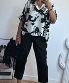 Blouse fluide cow noire TU 38/48