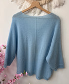 Pull maille bleu étoile