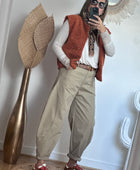 Pantalon balloon beige