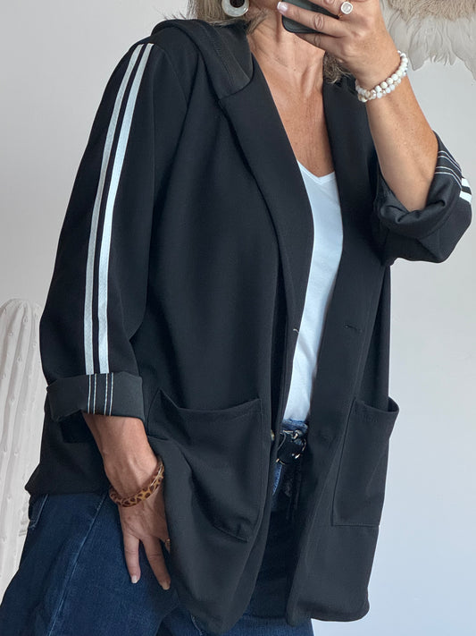 Veste casuel noir jolie forme