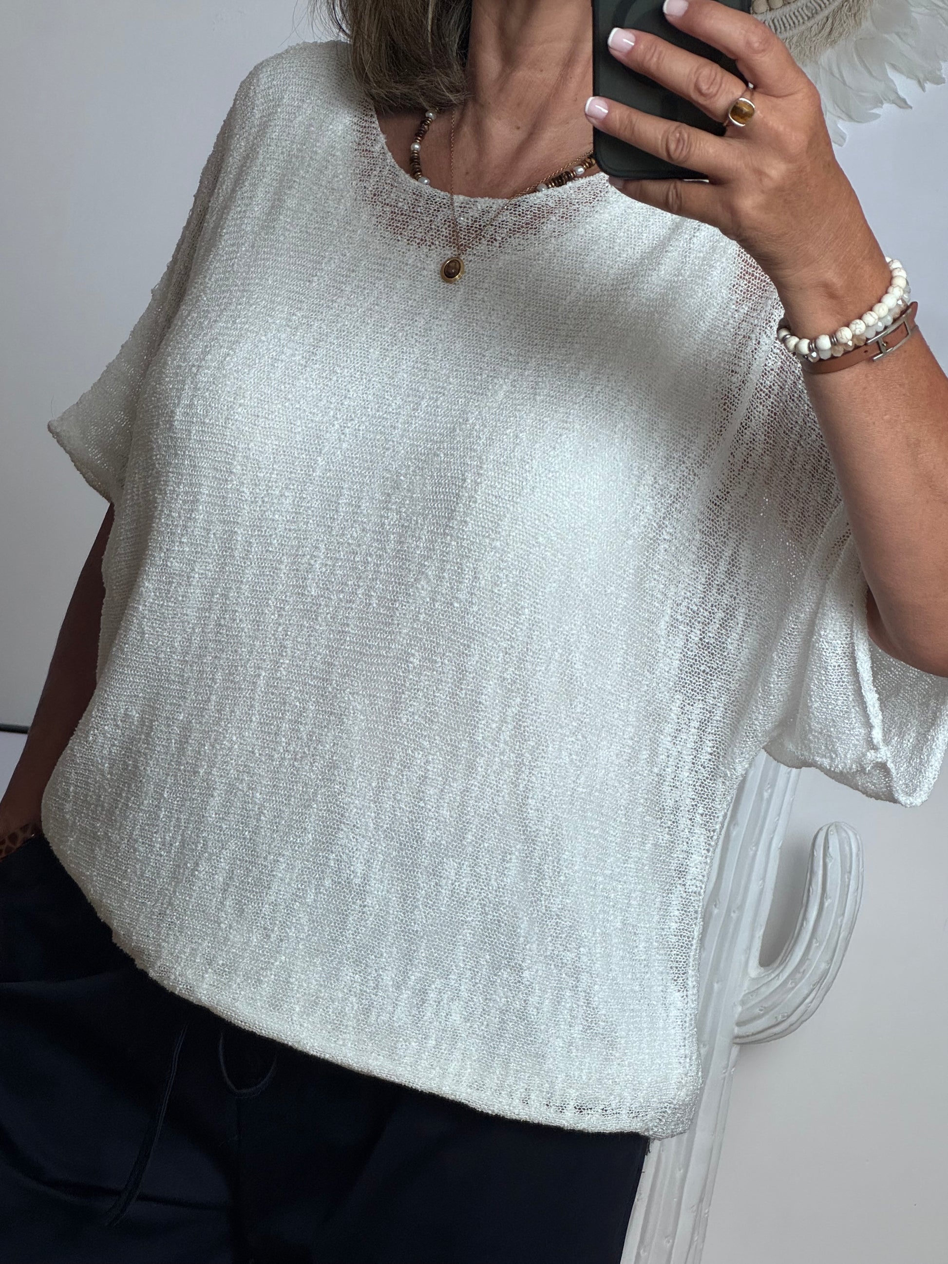 Pull Raphaël blanc TU 40/48