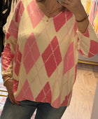 Pull jacquard rose TU 44/50