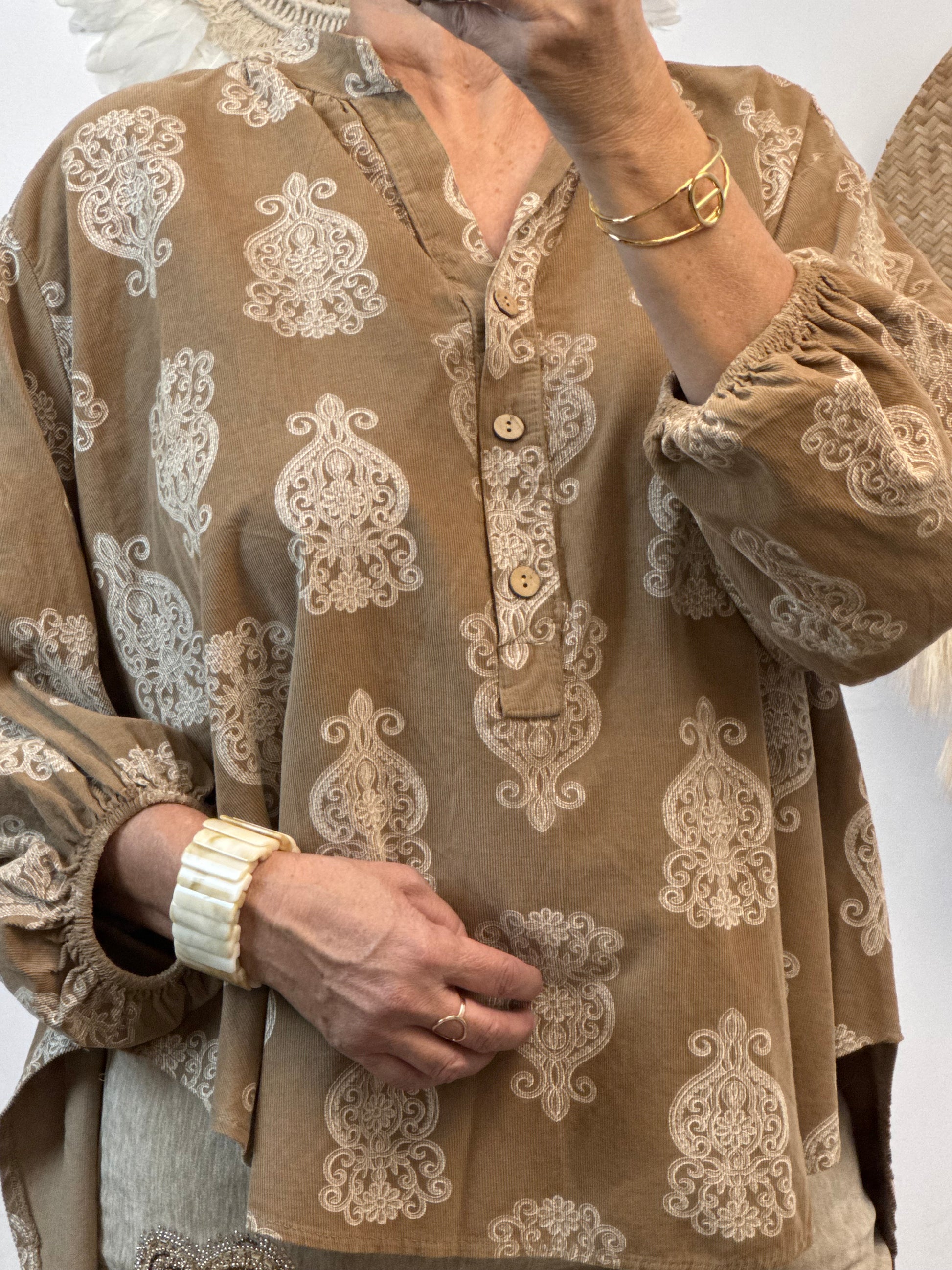 Blouse velours côtelé