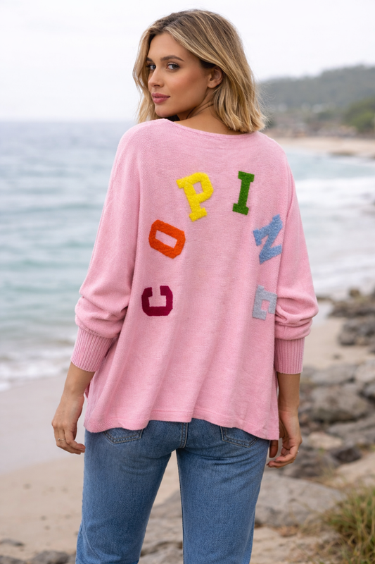 Pull oversize copine rose TU 40/54