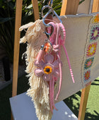 Fantaisie grigri fleur rose
