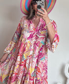Robe floral rose