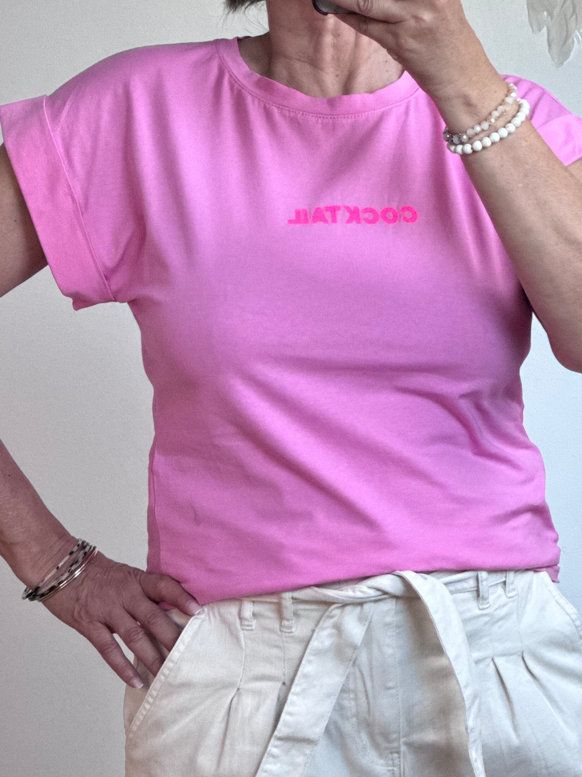Teeshirt Cocktail rose