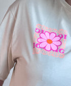 Teeshirt beige iconic et fleurs