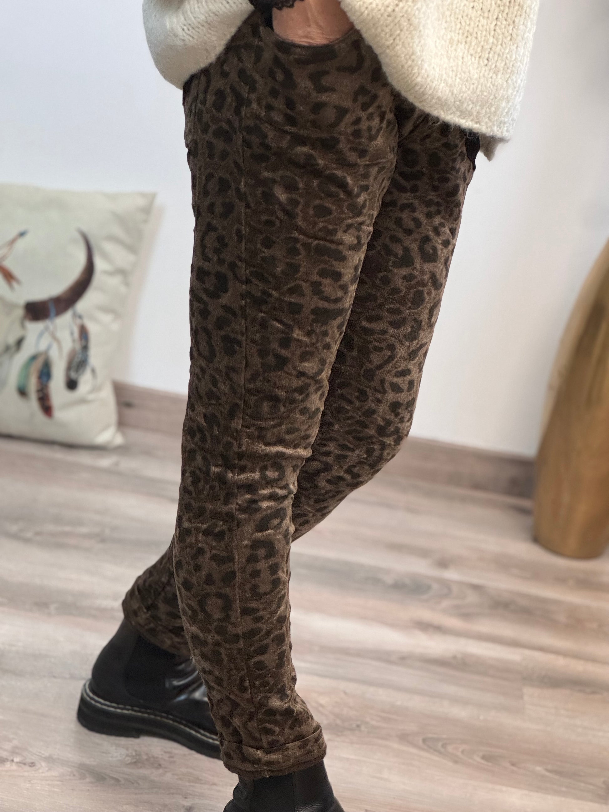 Pantalon velours Léo marron TU 40/46