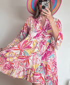 Robe floral rose
