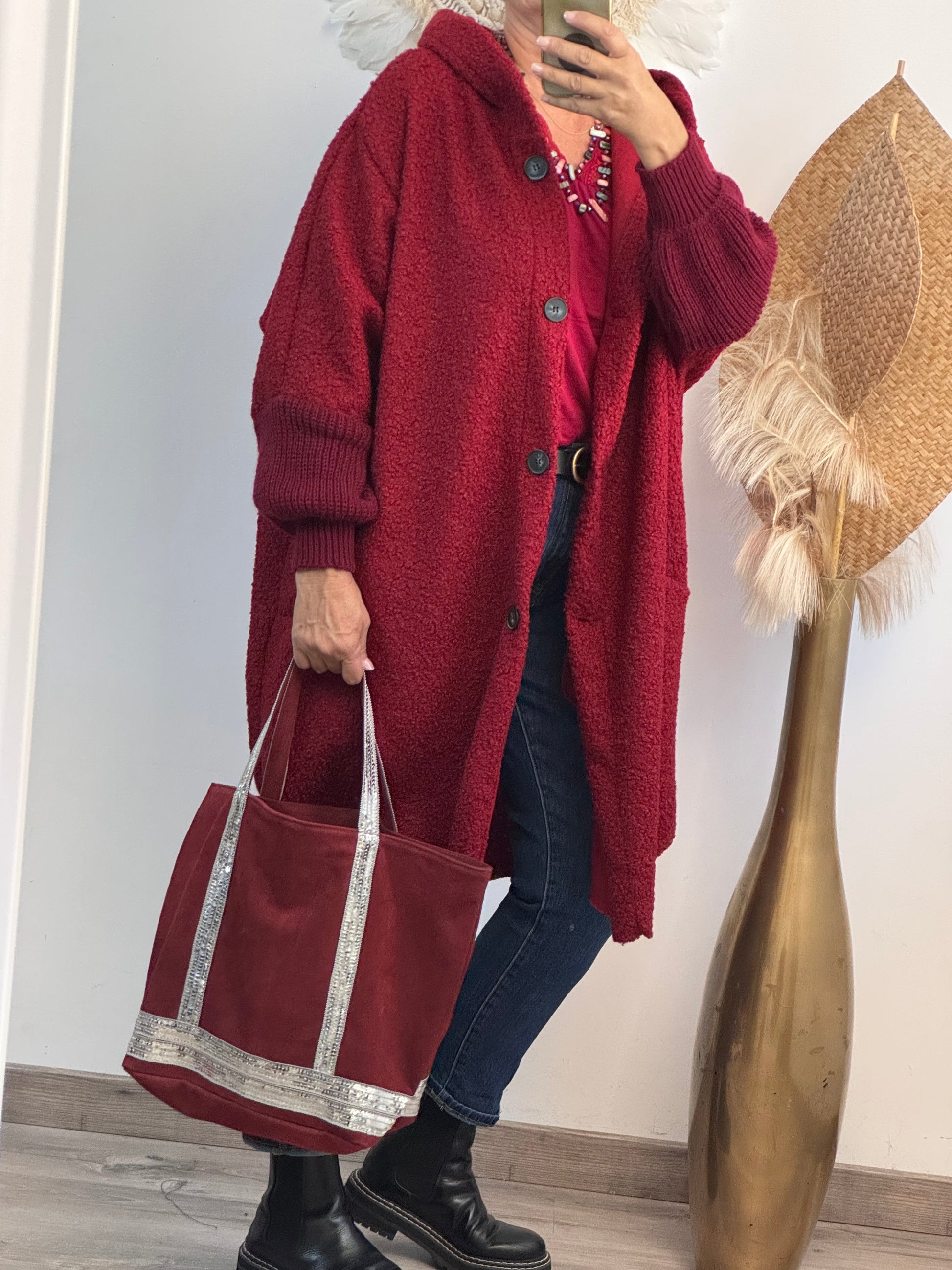 Manteau Marceau bordeaux
