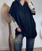 Pull oversize noir