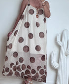Robe à pois fond crème