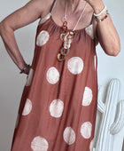 Robe à pois fond terracotta