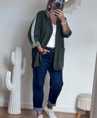 Veste casuel kaki jolie forme