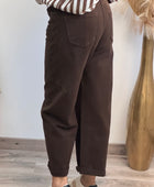 Jeans balloon marron