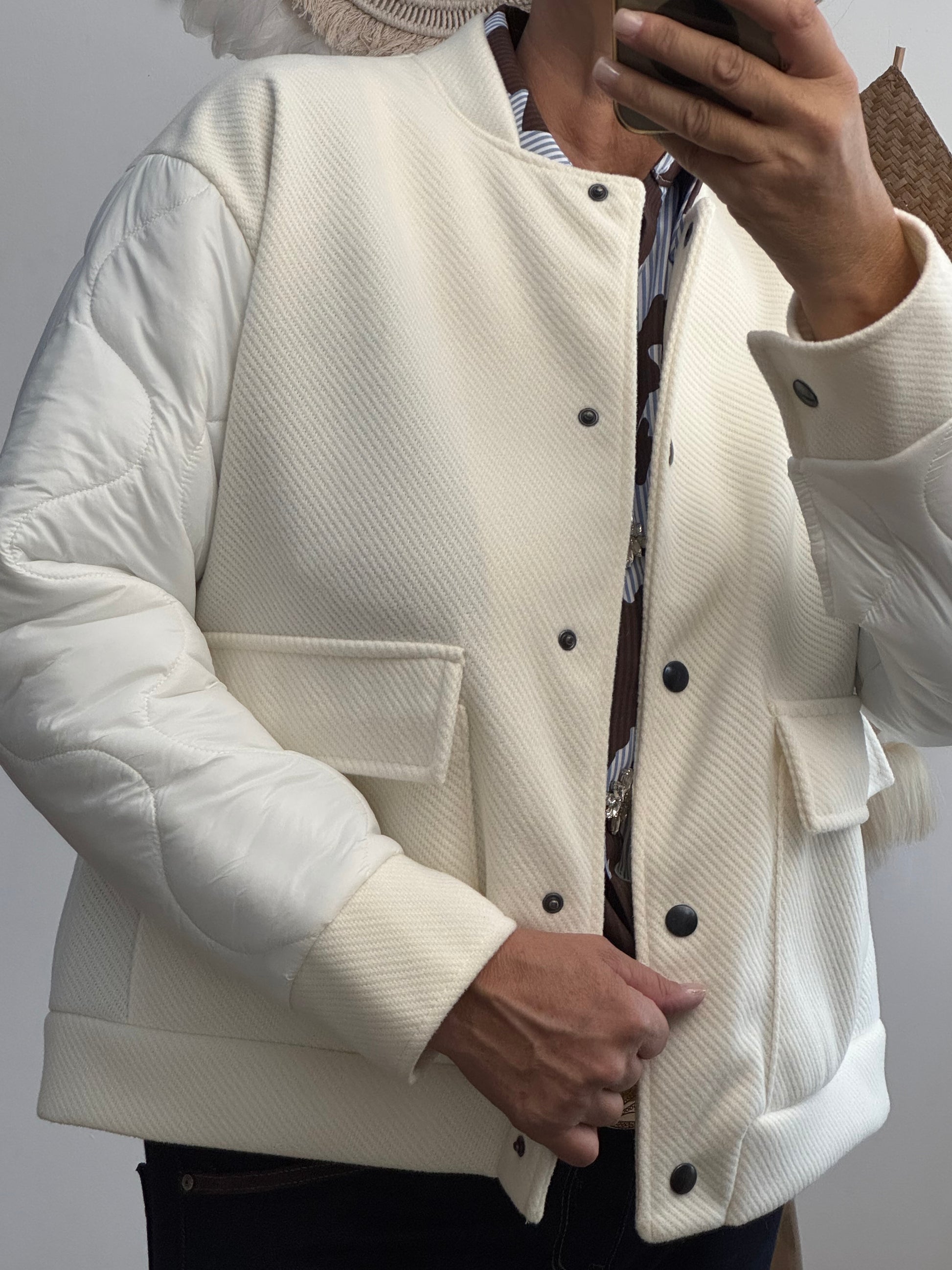 Blouson blanc cassé