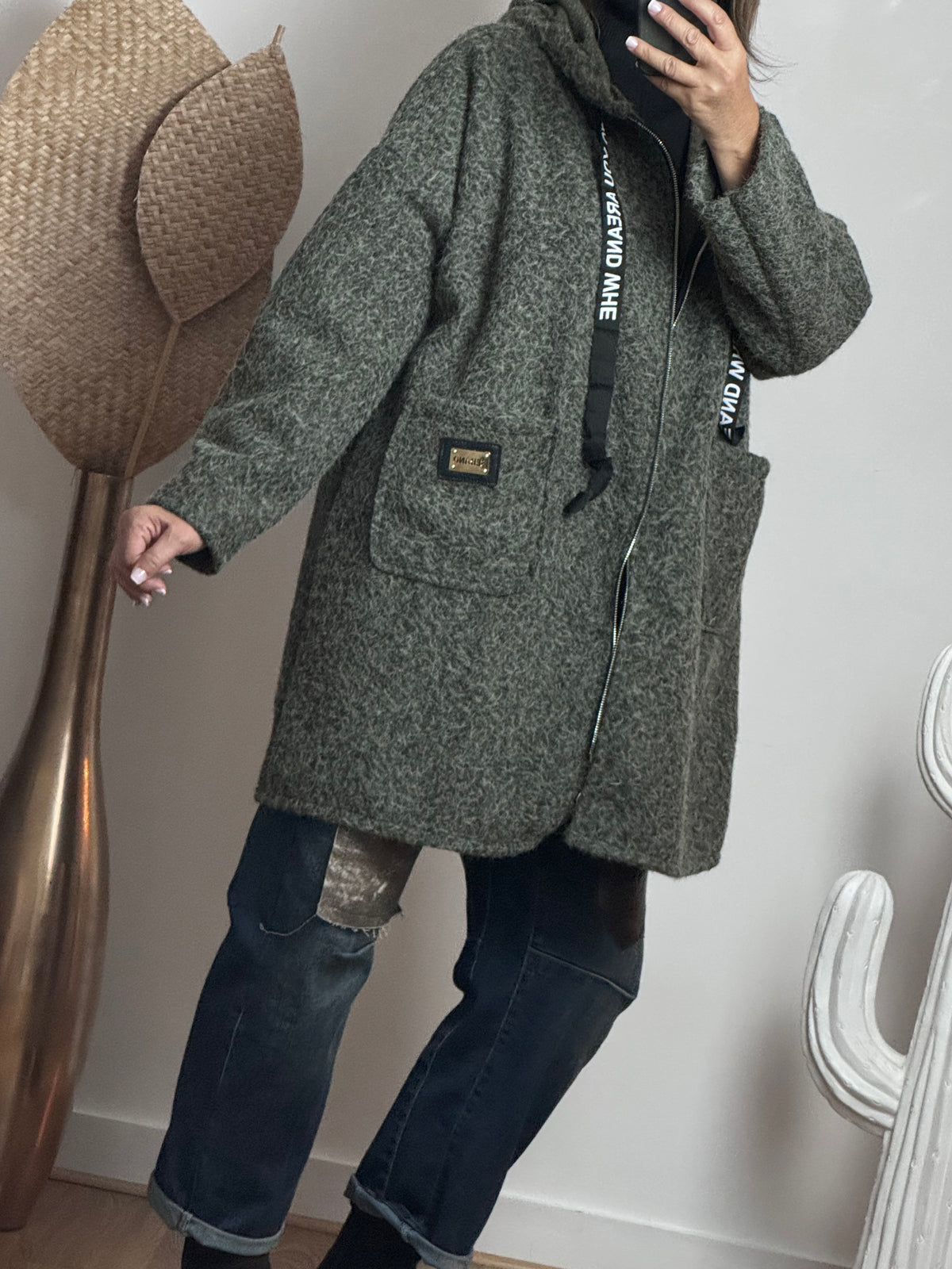 Manteau moumoute kaki