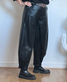 Pantalon barrel similicuir noir TU 38/46