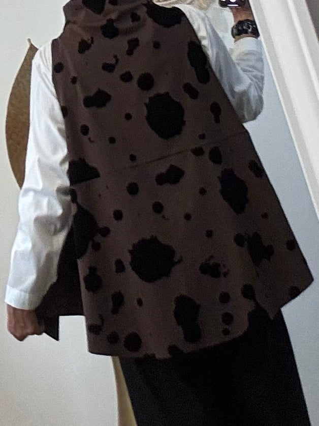 Blouse asymétrique cow marron