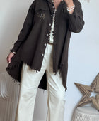 Veste jeans marron vintage