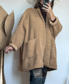 Veste très oversize camel